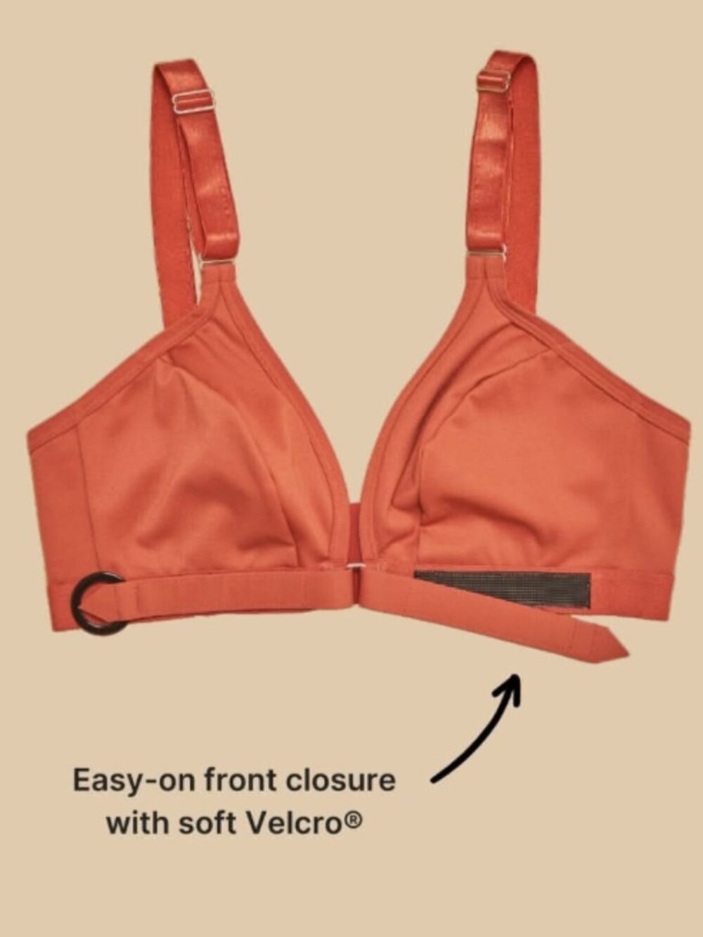 Springrose Easy-On Mobility Bra (Original) Terracotta 36-38 C/D NWOT